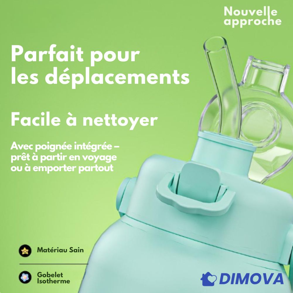 Blender 2-en-1 Portable – Mixeur + Gourde avec Paille (500 ml)