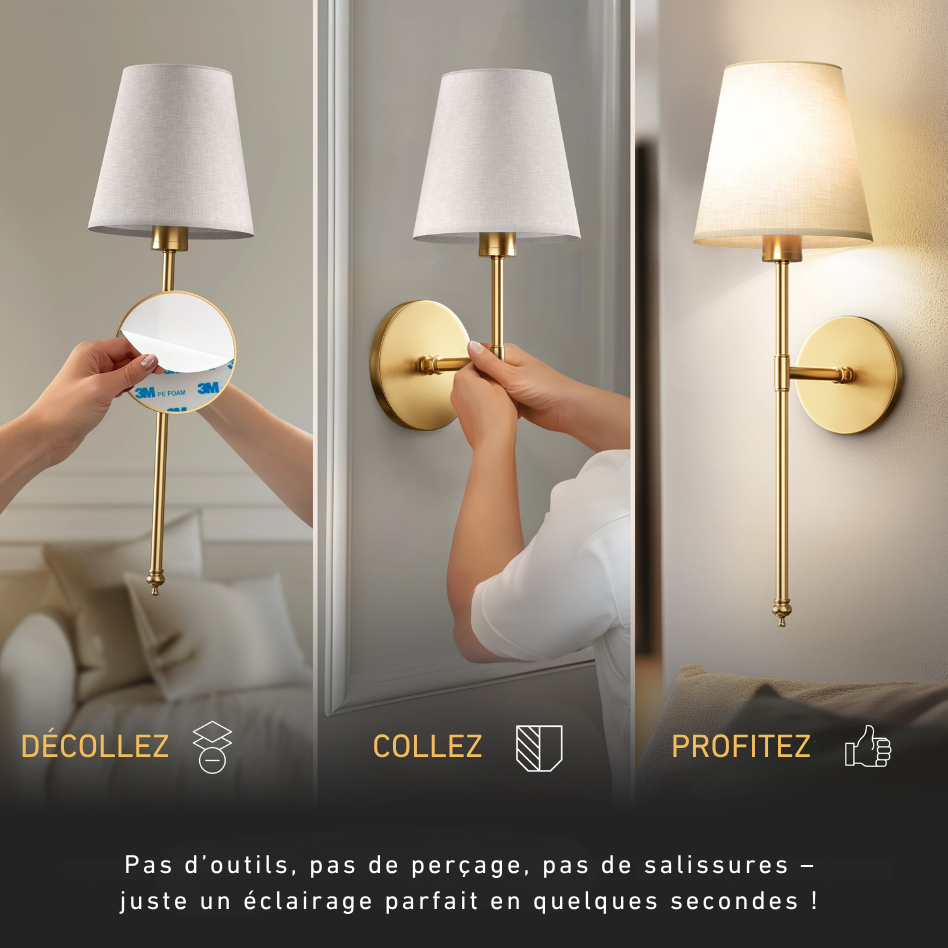 Lampes murales italiennes sans fil (Lots de 2)