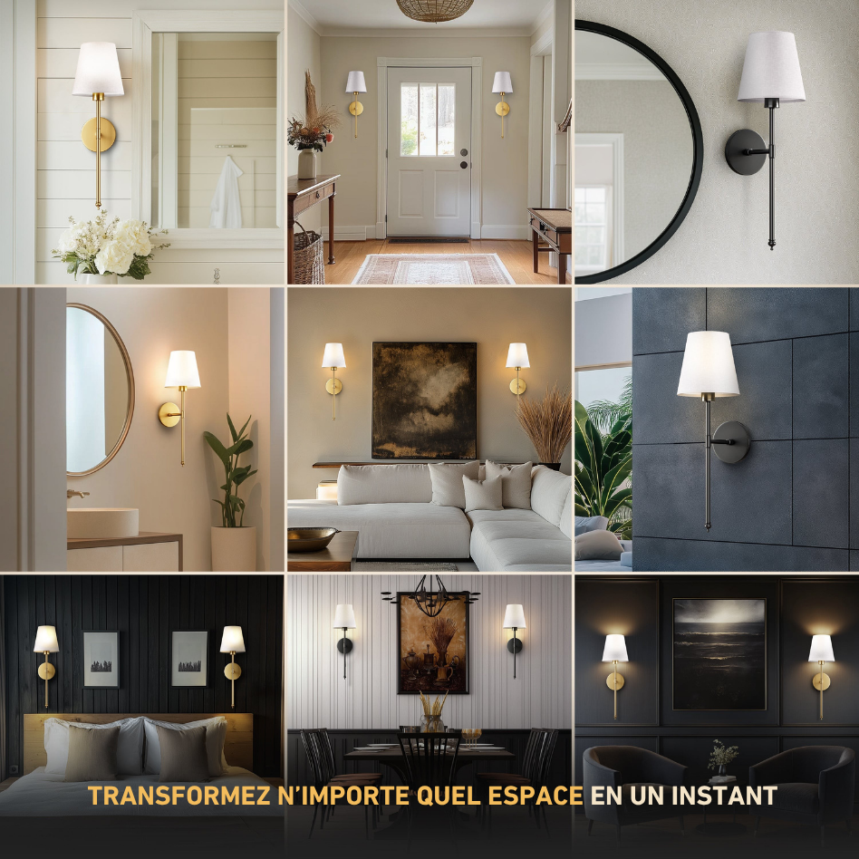 Lampes murales italiennes sans fil (Lots de 2)