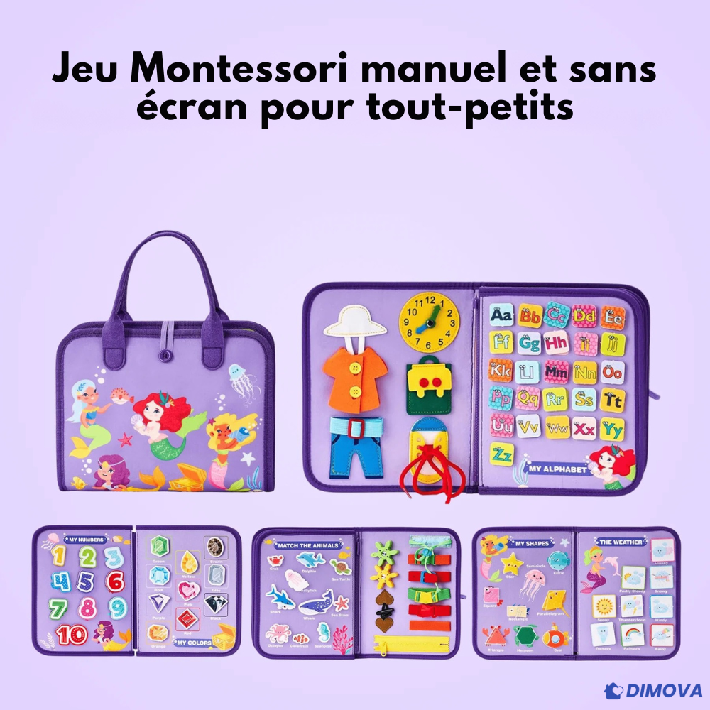 Dimova™ Tableau d’activités Montessori pour tout-petits