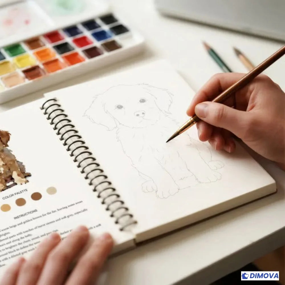 Kit d'aquarelle complet avec livre de coloriage