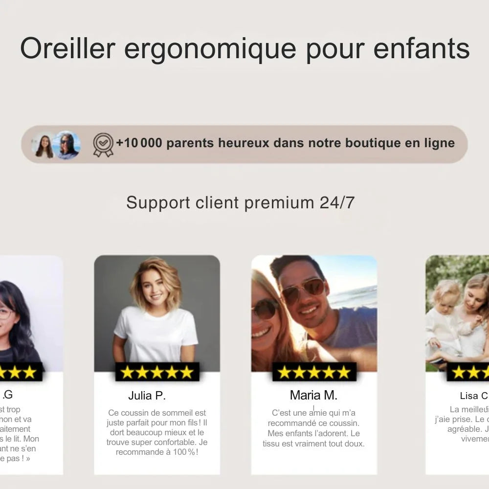 Oreiller Cervical Enfant – Pour un Dos Sain et une Croissance en Toute Sécurité