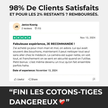 Otoscope - Nettoyeur d'oreille avec caméra intéfrée