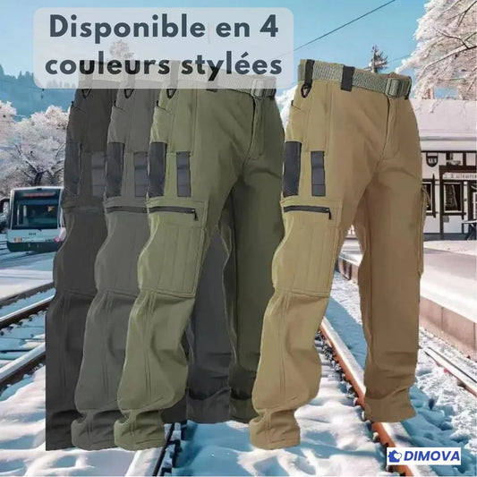 Pantalon tactique - chaud, coupe-vent et multi-poches