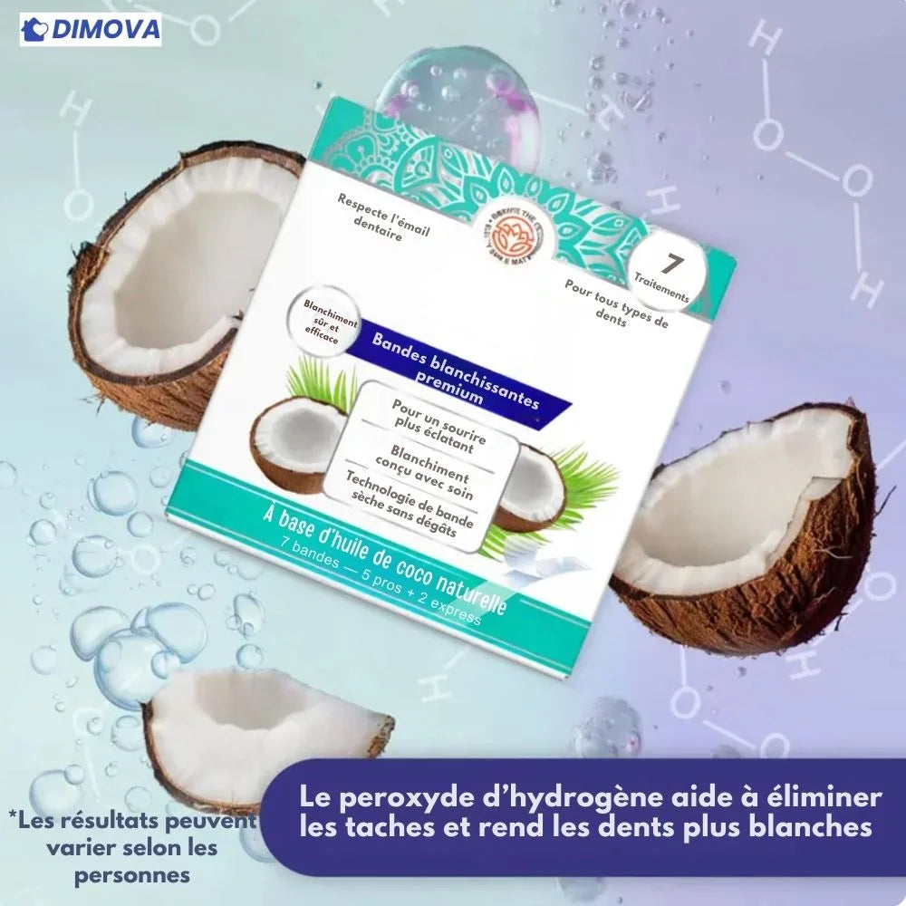 Bandes blanchissantes goût noix de coco