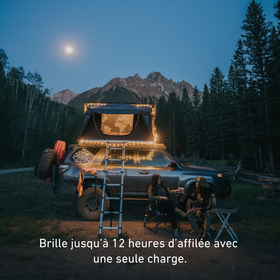 I80- Lampe de camping 3-en-1 : éclaire, dépanne, recharge