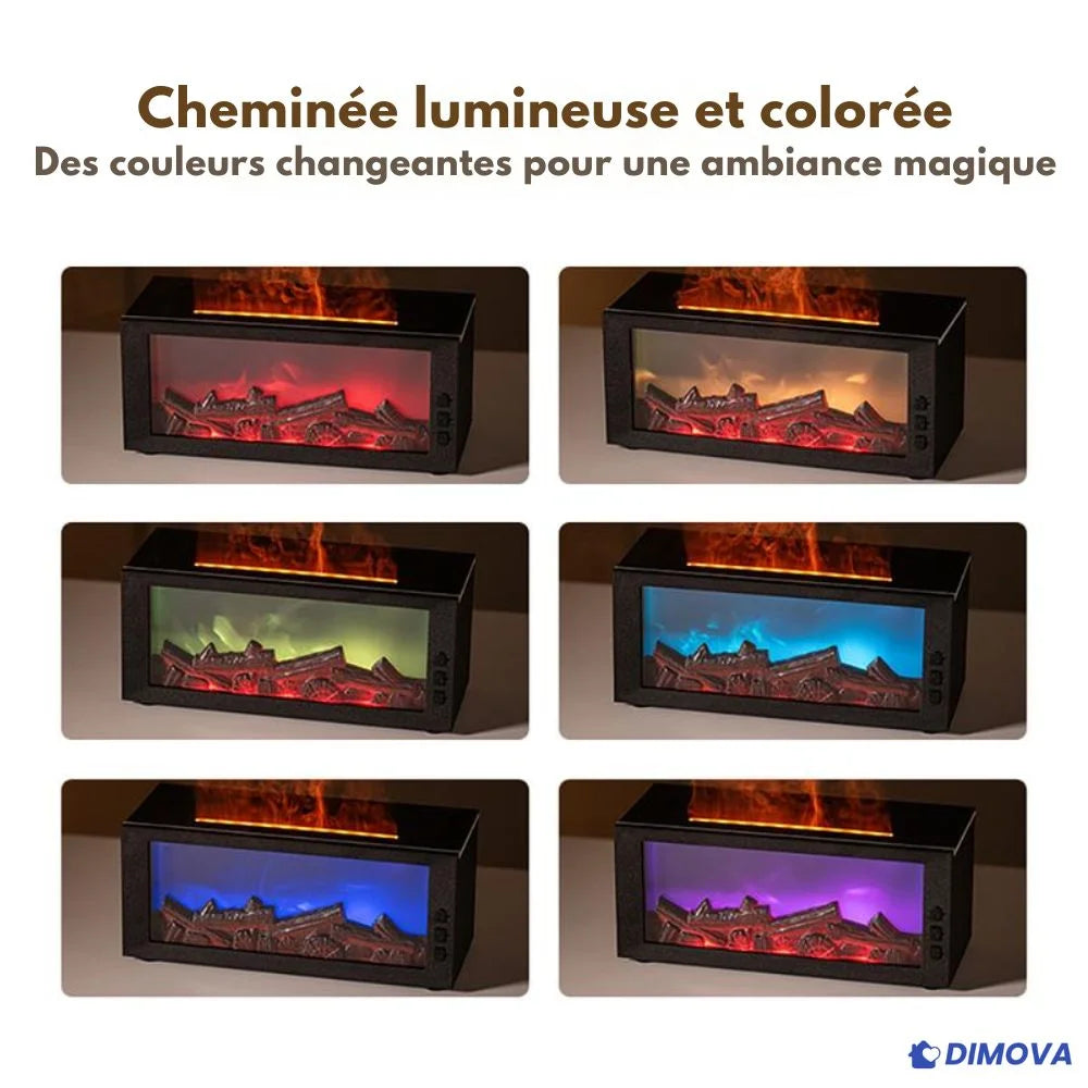 Diffuseur d’arômes effet flamme (3 flacons d’huiles essentielles inclus)