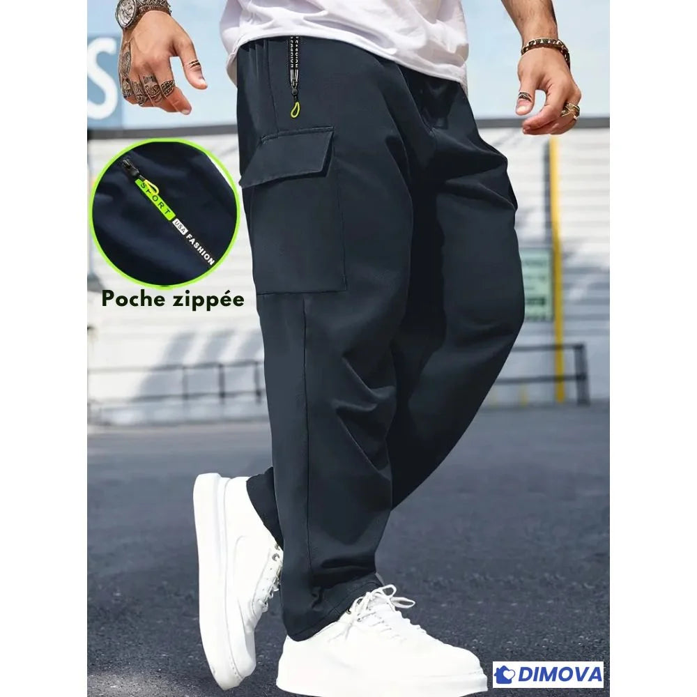 Pantalon homme décontracté avec cordon de serrage