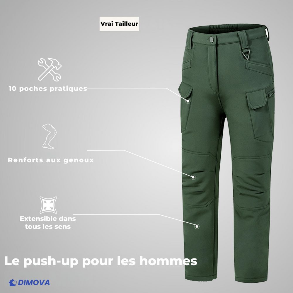 Pantalon utilitaire imperméable doublé en polaire