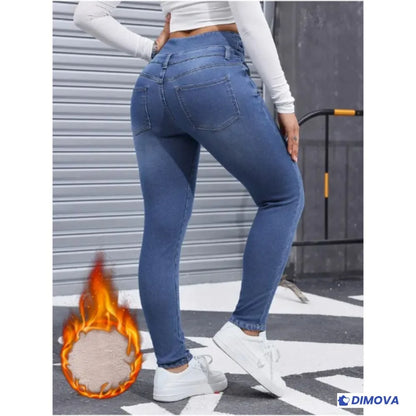 Jean doublé polaire confortable & silhouette sexy