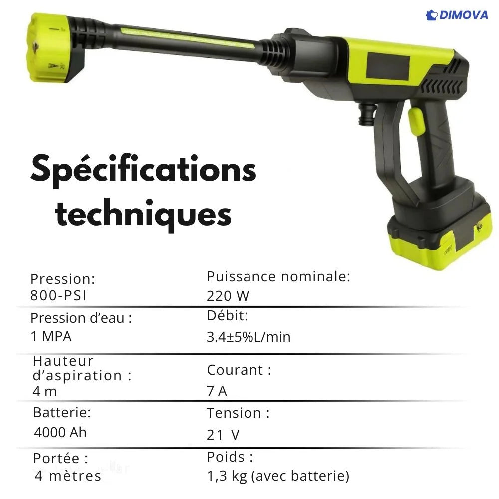 G80 - Nettoyeur Haute Pression Sans Fil