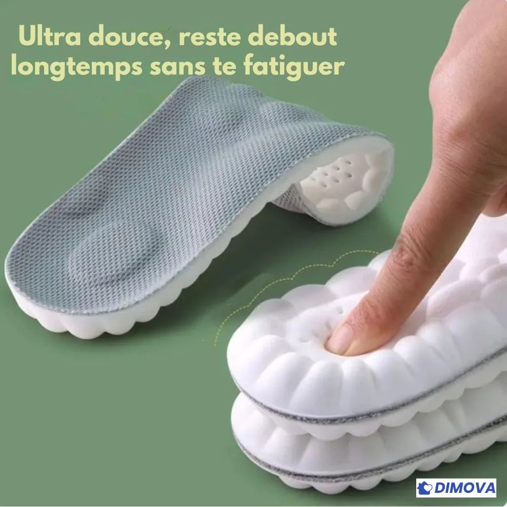 Semelles Cloud 4D – Amortissantes & à mémoire de forme