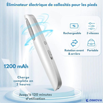 Lime électrique pour pieds – Des talons doux sans effort