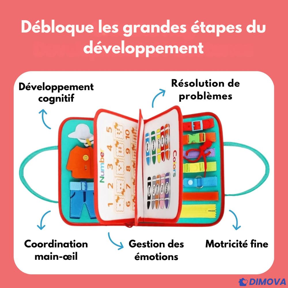 Dimova™ Tableau d’activités Montessori pour tout-petits