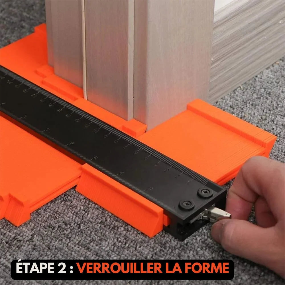 Outil de Traçage – Jauge de Contour avec Verrouillage Intégré