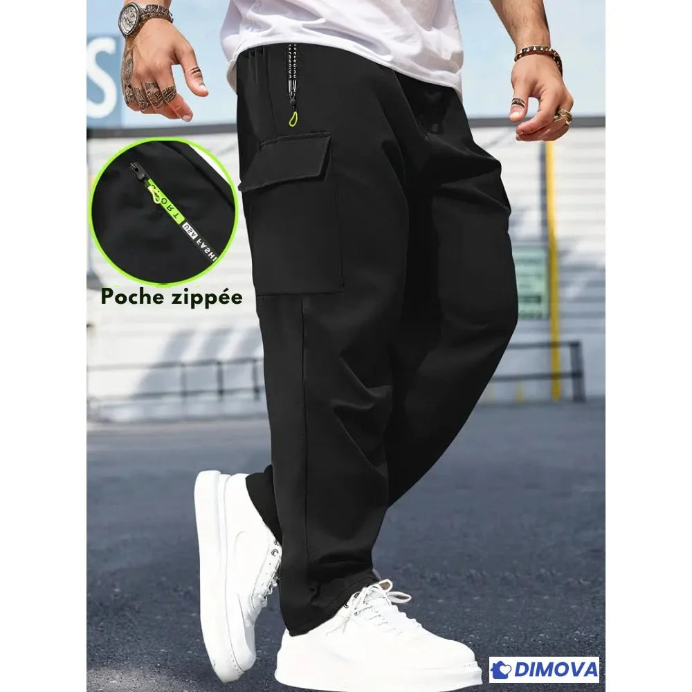 Pantalon homme décontracté avec cordon de serrage