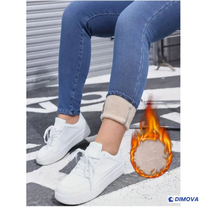 Jean doublé polaire confortable & silhouette sexy