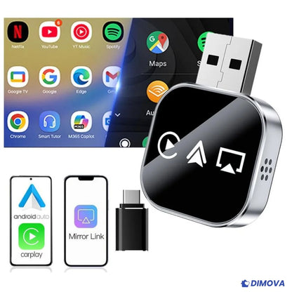 Adaptateur CarPlay sans fil 3-en-1 (Apple/Android)