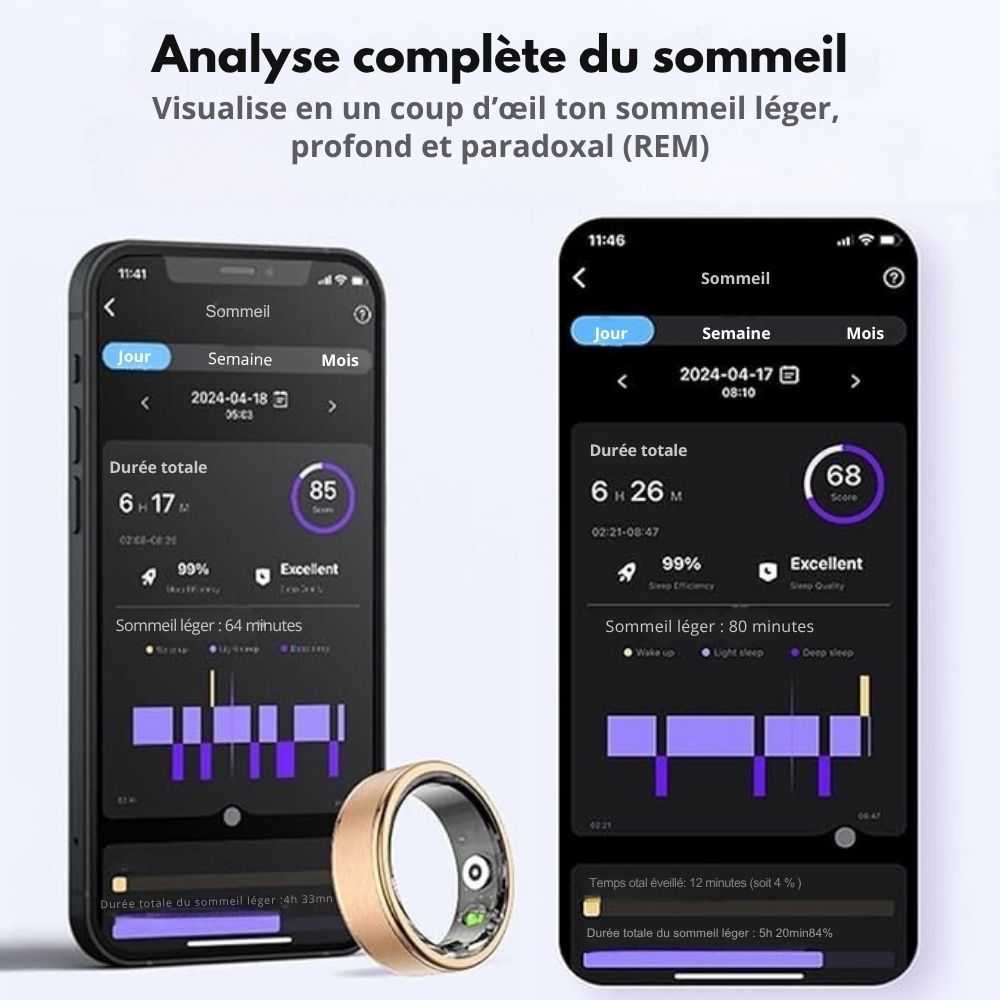 B90 – Bague Connectée Sans Abonnement (Android/Apple)