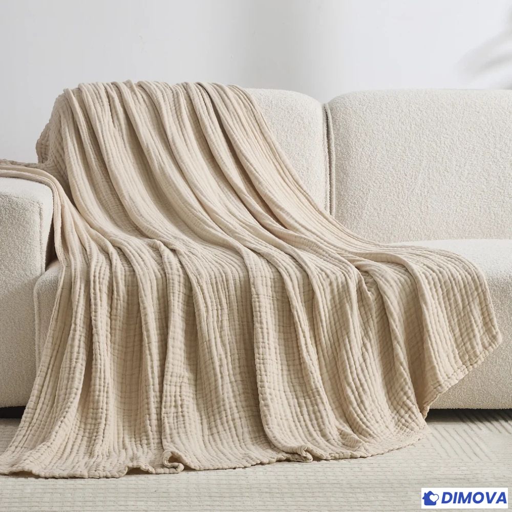 Couverture en coton mousseline 100 % naturel