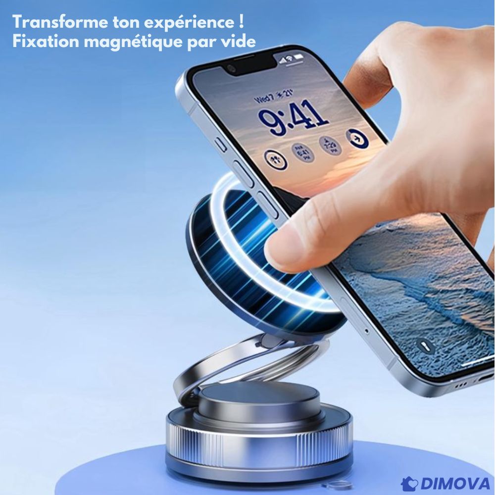 Support de téléphone magnétique à ventouse 360° réglable