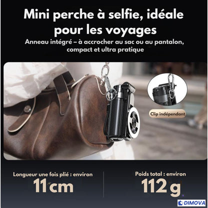 I90 - Perche à selfie magnétique 4-en-1 multifonction 360°
