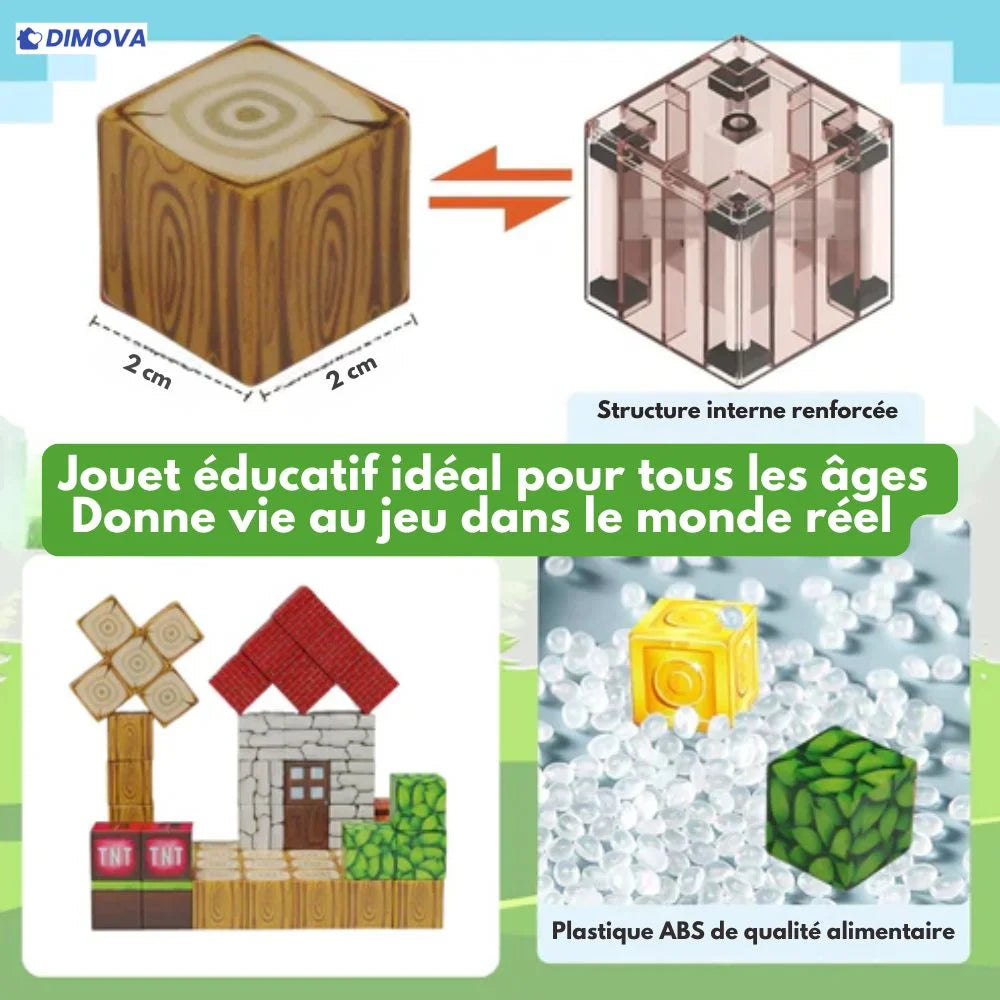Blocs Aimantés Minecraft pour créer ton propre monde