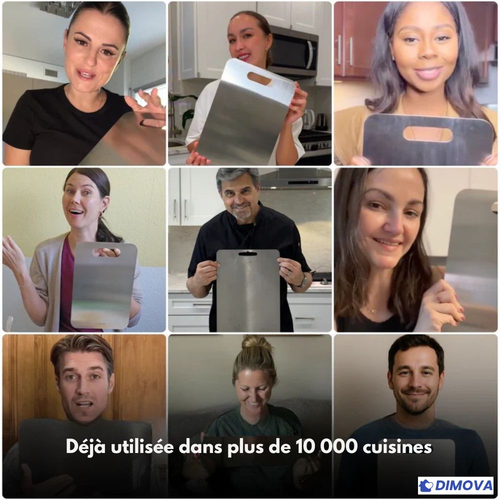 Planche de cuisine en titane inoxydable antibactérien