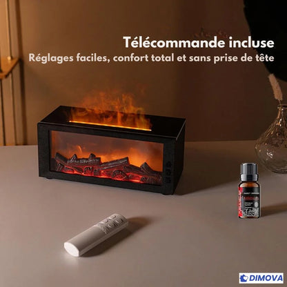 Diffuseur d’arômes effet flamme (3 flacons d’huiles essentielles inclus)