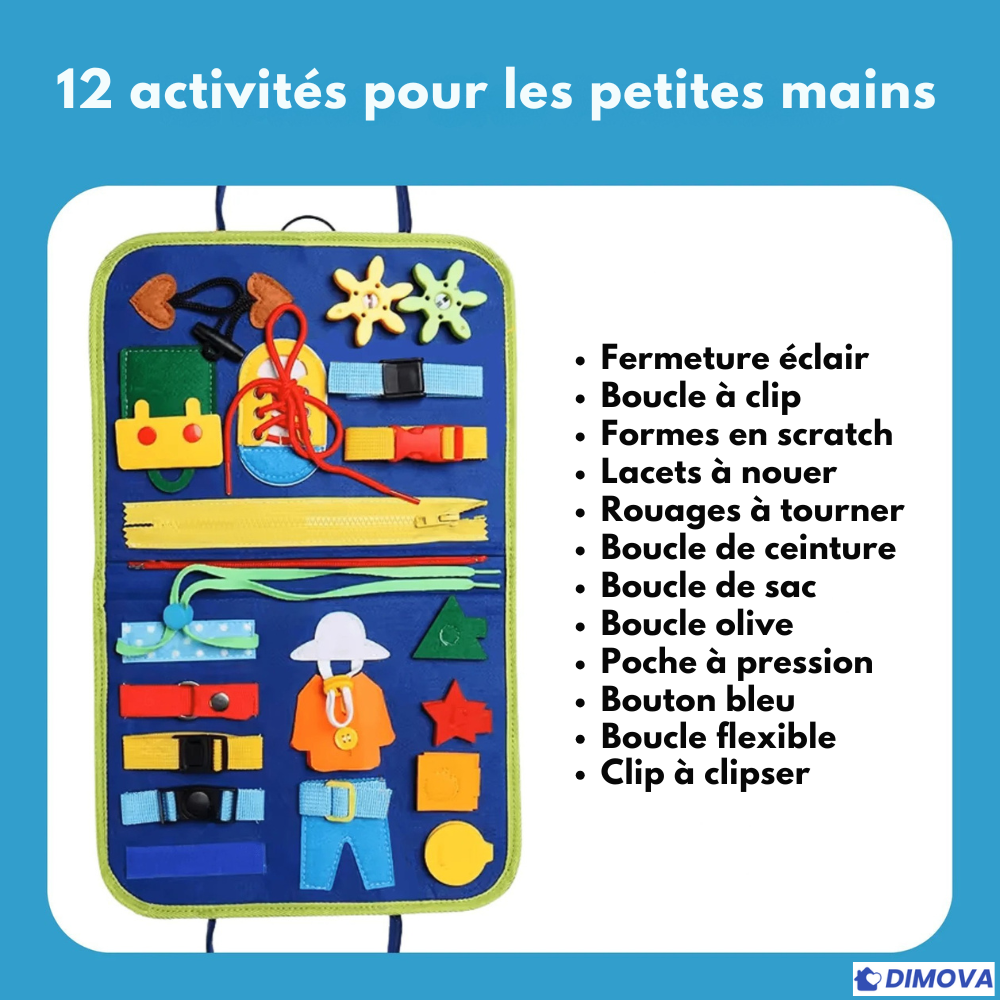 Dimova™ Tableau d’activités Montessori pour tout-petits