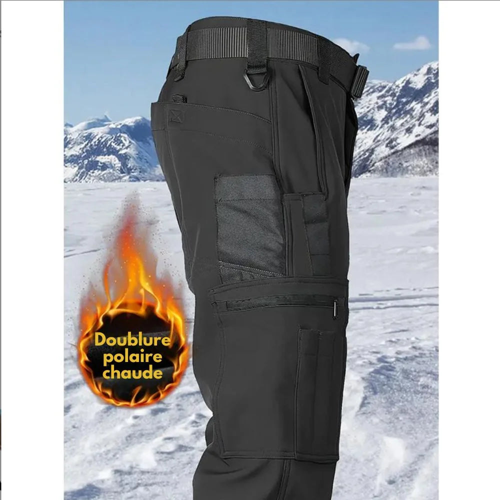 Pantalon tactique - chaud, coupe-vent et multi-poches