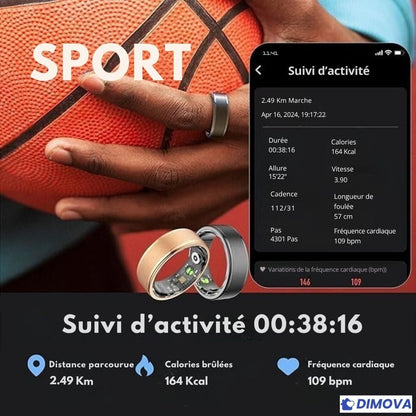 B90 – Bague Connectée Sans Abonnement (Android/Apple)