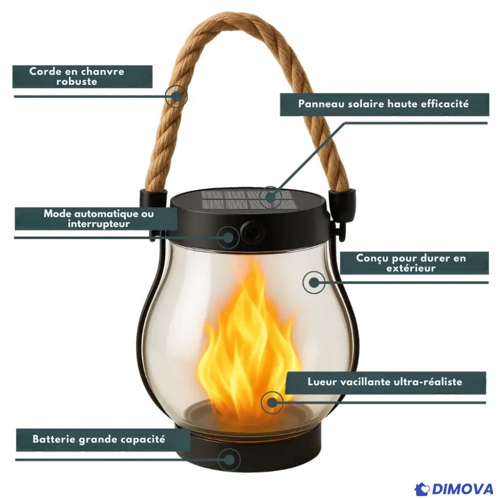 Dimova™ – Lampes solaires d’extérieur (lanternes)