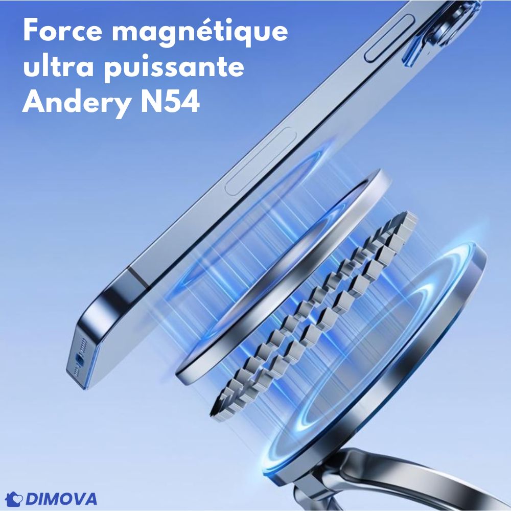 Support de téléphone magnétique à ventouse 360° réglable