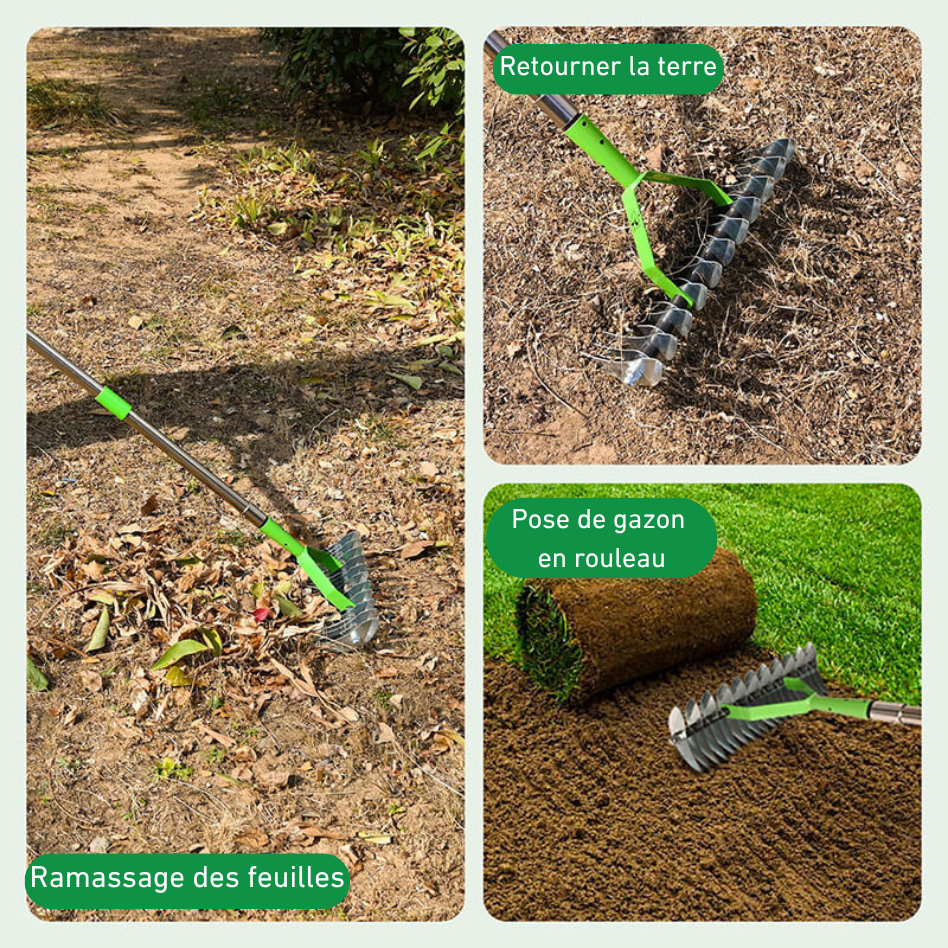 Râteau à chaume en acier inoxydable révolutionnaire