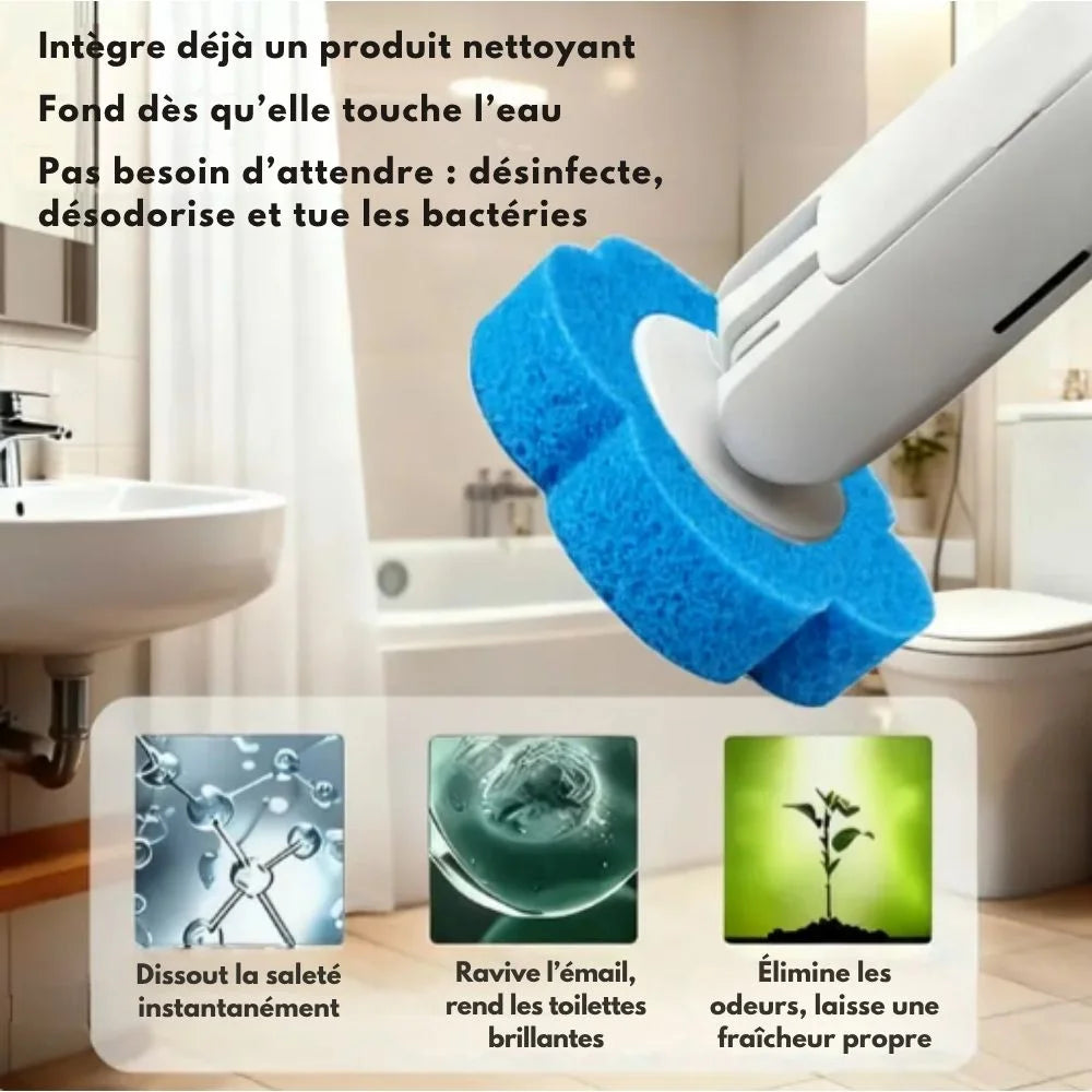 Brosse WC + 24 Recharges de Nettoyage