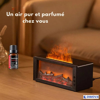Diffuseur d’arômes effet flamme (3 flacons d’huiles essentielles inclus)