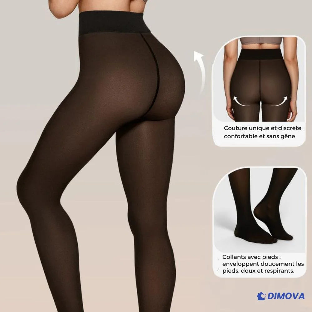 Collant doublé polaire chaud