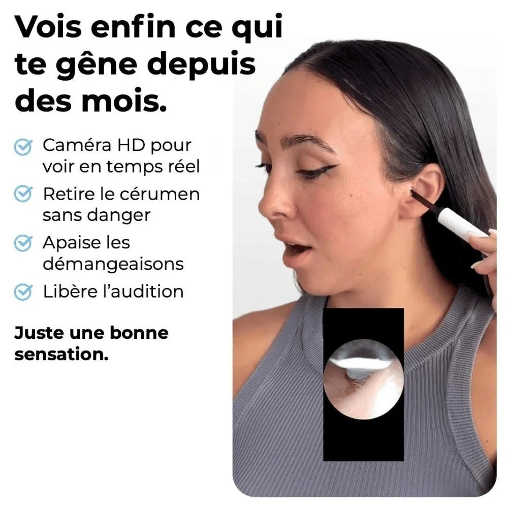 Otoscope - Nettoyeur d'oreille avec caméra intéfrée