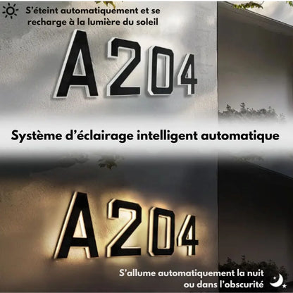 Lumières solaires lettres/chiffres lumineux