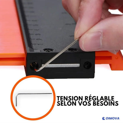 Outil de Traçage – Jauge de Contour avec Verrouillage Intégré