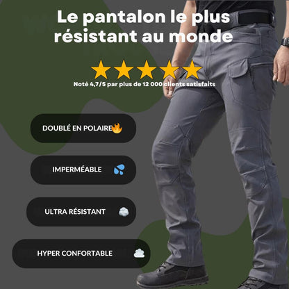 Pantalon utilitaire imperméable doublé en polaire