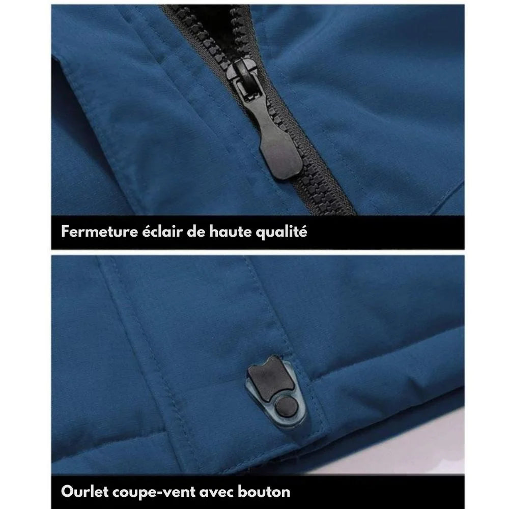 Parka d’hiver doublée en polaire chaude