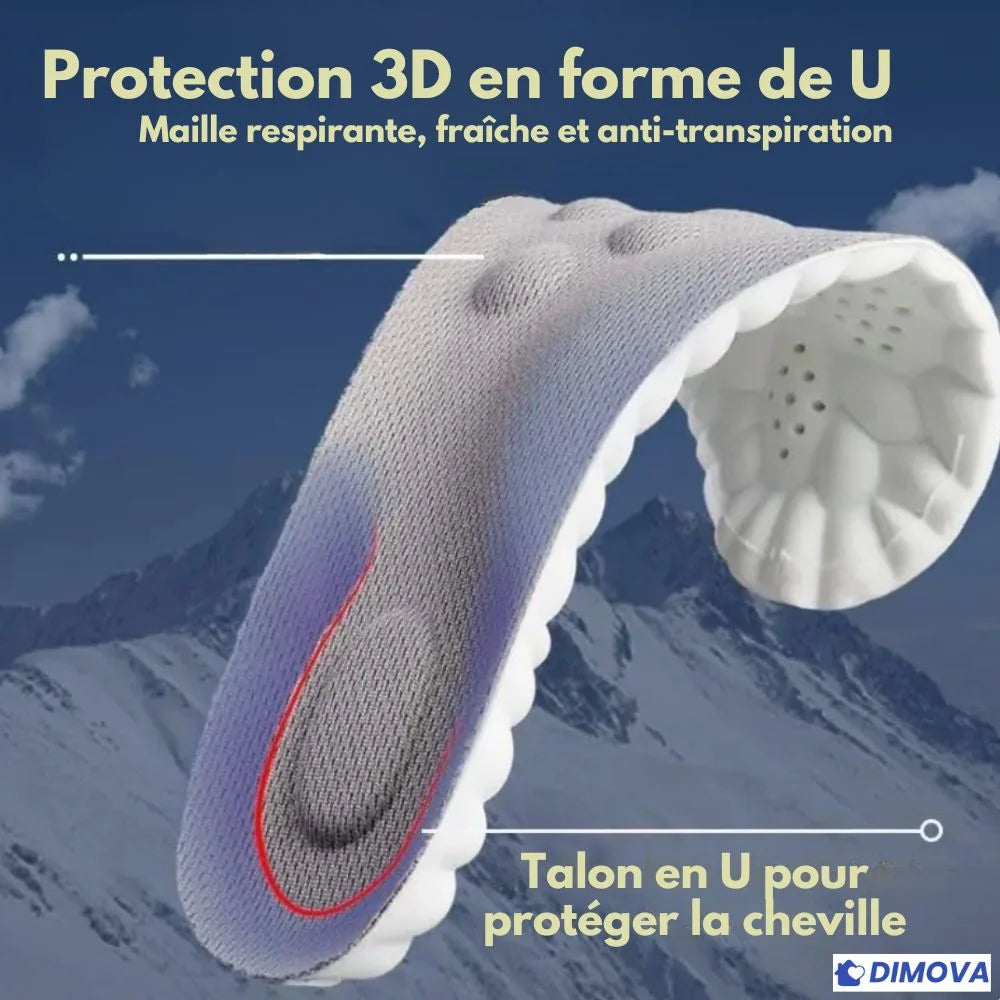 Semelles Cloud 4D – Amortissantes & à mémoire de forme
