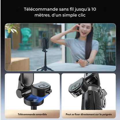 I90 - Perche à selfie magnétique 4-en-1 multifonction 360°