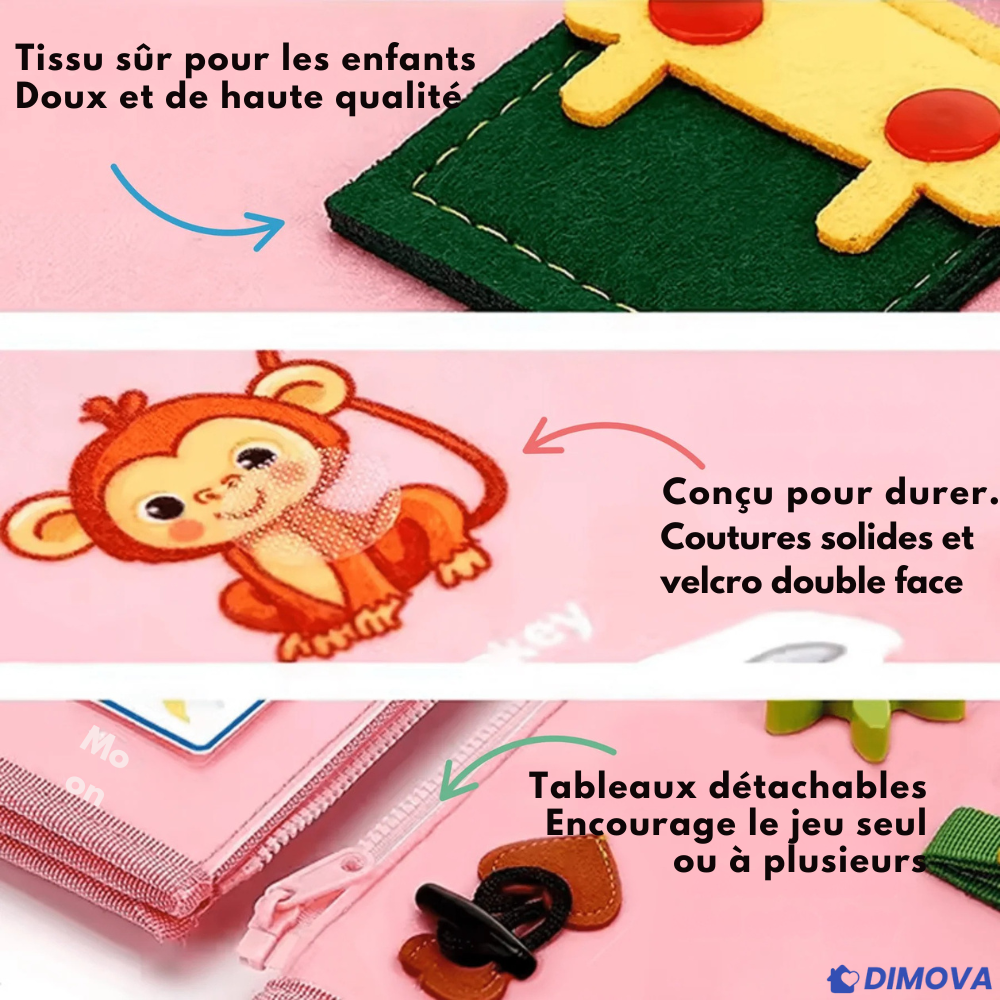Dimova™ Tableau d’activités Montessori pour tout-petits