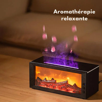Diffuseur d’arômes effet flamme (3 flacons d’huiles essentielles inclus)