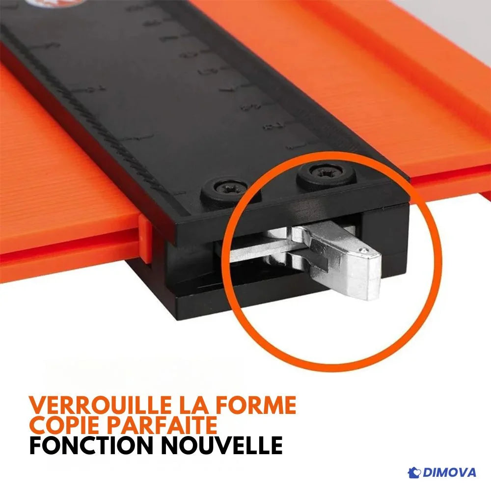 Outil de Traçage – Jauge de Contour avec Verrouillage Intégré