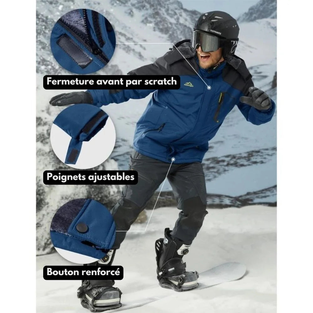 Parka d’hiver doublée en polaire chaude