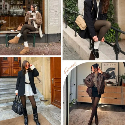 Collants Hiver Doublés Polaire – Chaleur & Élégance